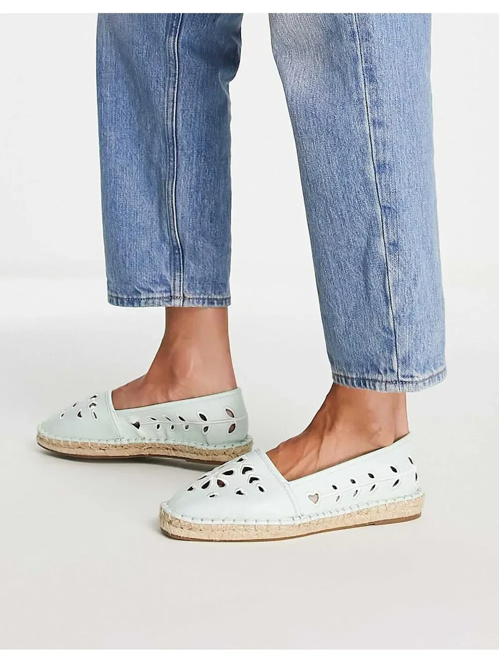 ASOS DESIGN Cutout Espadrille Slip-On Flats